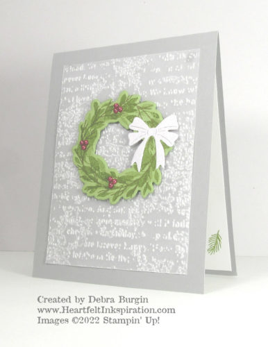 Cottage Wreaths | Silvery gray and frosty white is my holiday jam!  Please click to read more! | Stampin' Up! | HeartfeltInkspiration.com | Debra Burgin  