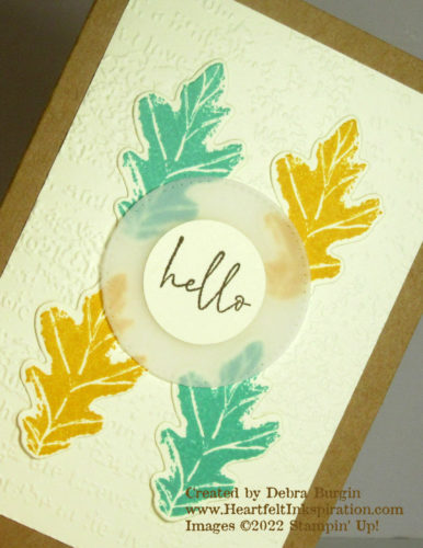 Hello Harvest | Soft Seedlings | This Kraft Note Card is simple and sweet.  Please click to read more! | Stampin' Up! | HeartfeltInkspiration.com | Debra Burgin  