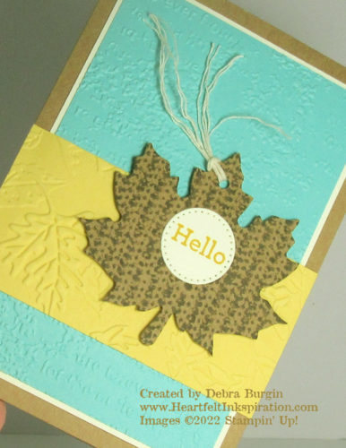 Knit Together | Beauty of Friendship | Just because background stamps are huge doesn't mean they can't be used in a smaller dose!  Please click to read more! | Stampin' Up! | HeartfeltInkspiration.com | Debra Burgin   