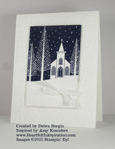 Peace to You | Night of Navy against white creates the perfect night sky.  Please click to read more! | Stampin' Up! | HeartfeltInkspiration.com | Debra Burgin  