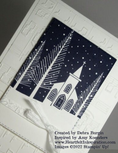 Peace to You | Night of Navy against white creates the perfect night sky.  Please click to read more! | Stampin' Up! | HeartfeltInkspiration.com | Debra Burgin  