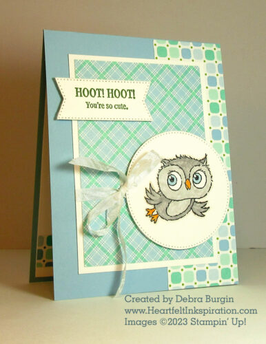 Adorable Owls | Dandy Designs | Stamp Review Crew | Please click to read more! | Stampin' Up! | HeartfeltInkspiration.com | Debra Burgin  