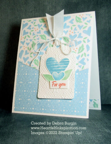 Country Bouquet | Unconventional in its colors, this still says "Happy Valentine's Day!"  Please click to read more! | Stampin' Up! | HeartfeltInkspiration.com | Debra Burgin  