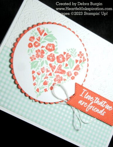 Country Bouquet | Give me Country Gingham DSP all day long for a fresh, springy look to my designs!  Please click to read more! | Stampin' Up! | HeartfeltInkspiration.com | Debra Burgin  