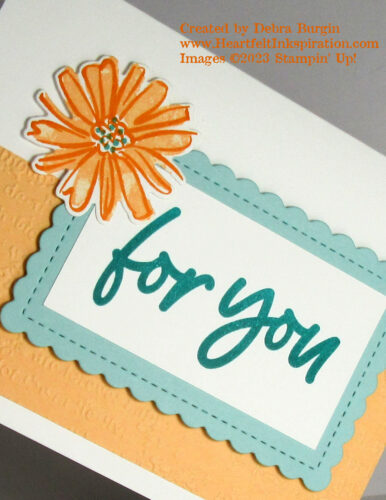 Love for You | Color & Contour | This is a happy way to say hello, or happy birthday, or I hope you feel better!  Please click to read more! | Stampin' Up! | HeartfeltInkspiration.com | Debra Burgin  