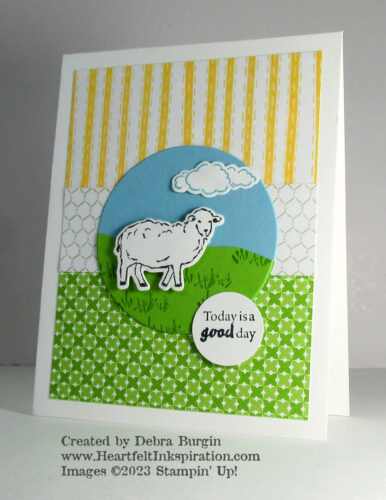 On the Farm | This sweet set is perfect for a celebration of any kind, or just to say hello!  Please click to read more! | Stampin' Up! | HeartfeltInkspiration.com | Debra Burgin  