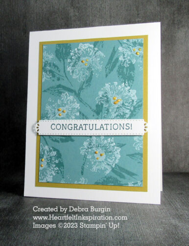 Inked & Tiled | Charming Sentiments | It is so satisfying to create a beautiful background with just two inks!  Please click to read more! | Stampin' Up! | HeartfeltInkspiration.com | Debra Burgin  