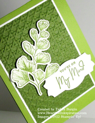 Nature's Prints | Overwhelmed with color combinations?  Start with shades of just one color.  Please click to read more! | Stampin' Up! | HeartfeltInkspiration.com | Debra Burgin  