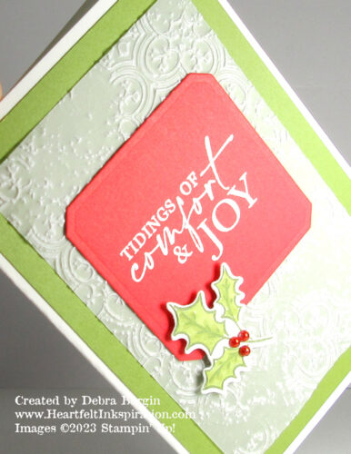 Christmas Classics | This little notecard has just enough detail -- Please click to read more! | Stampin' Up! | HeartfeltInkspiration.com | Debra Burgin  