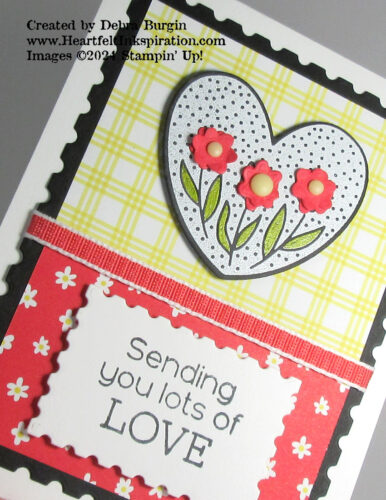 Hooray for Surprises | The sample on page 70 of the Stampin' Up! January-April 2024 Mini Catalog was the inspiration for this card!  Please click to read more! | Stampin' Up! | HeartfeltInkspiration.com | Debra Burgin  