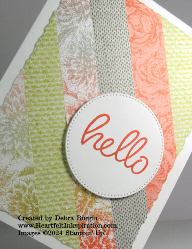 Heartfelt Hellos | Softly Stippled Designer Series Paper | Please click to read more! | Stampin' Up! | HeartfeltInkspiration.com | Debra Burgin  