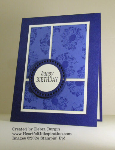 Inked & Tiled | One of my   Stamp Review Crew blog hop cards.  Please click to read more! | Stampin' Up! | HeartfeltInkspiration.com | Debra Burgin
