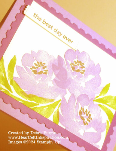 Textured Floral | Happy Little Things | This is the perfect example of how much (but not everything) can be achieved with just stamps, ink, and paper.  Please click to read more! | Stampin' Up! | HeartfeltInkspiration.com | Debra Burgin   