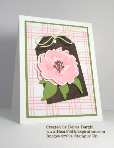 Textured Floral | Sketched Plaid | Card #2 for the Stamp Review Crew blog hop featuring 2024-2026 In Colors.  Please click to read more! | Stampin' Up! | HeartfeltInkspiration.com | Debra Burgin  