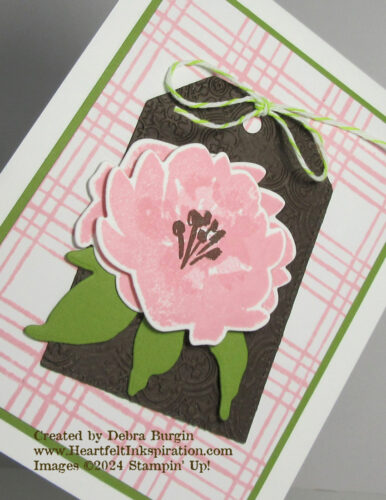 Textured Floral | Sketched Plaid | Card #2 for the Stamp Review Crew blog hop featuring 2024-2026 In Colors.  Please click to read more! | Stampin' Up! | HeartfeltInkspiration.com | Debra Burgin  